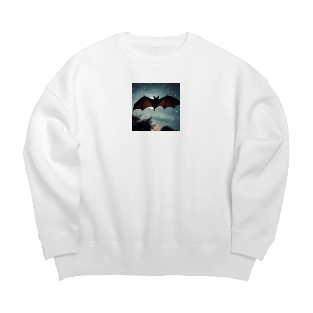 namuhatimanの空を飛ぶコウモリ Big Crew Neck Sweatshirt