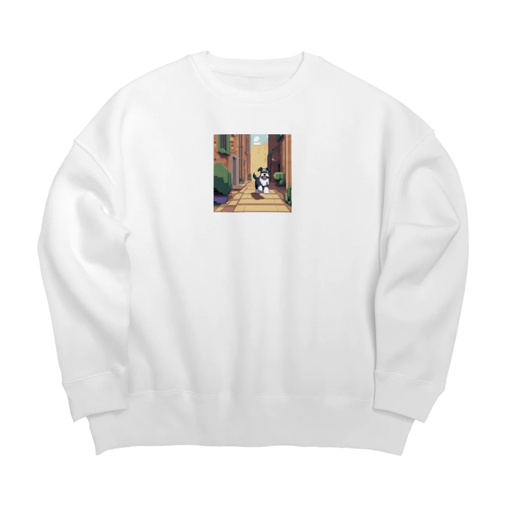 中村悠弥の街を走るシュナウザー Big Crew Neck Sweatshirt