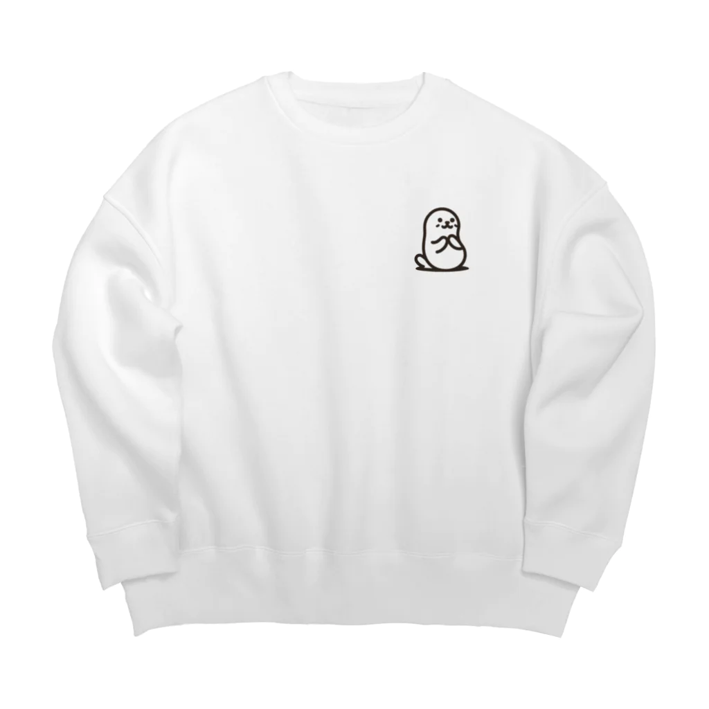 アザラシちゃんのお願いアザラシ Big Crew Neck Sweatshirt