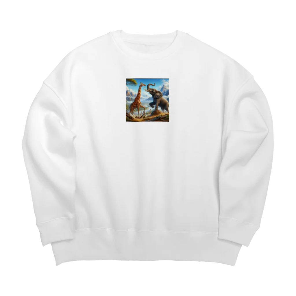 万事屋のキリン同士の激アツ対決が勃発！ Big Crew Neck Sweatshirt