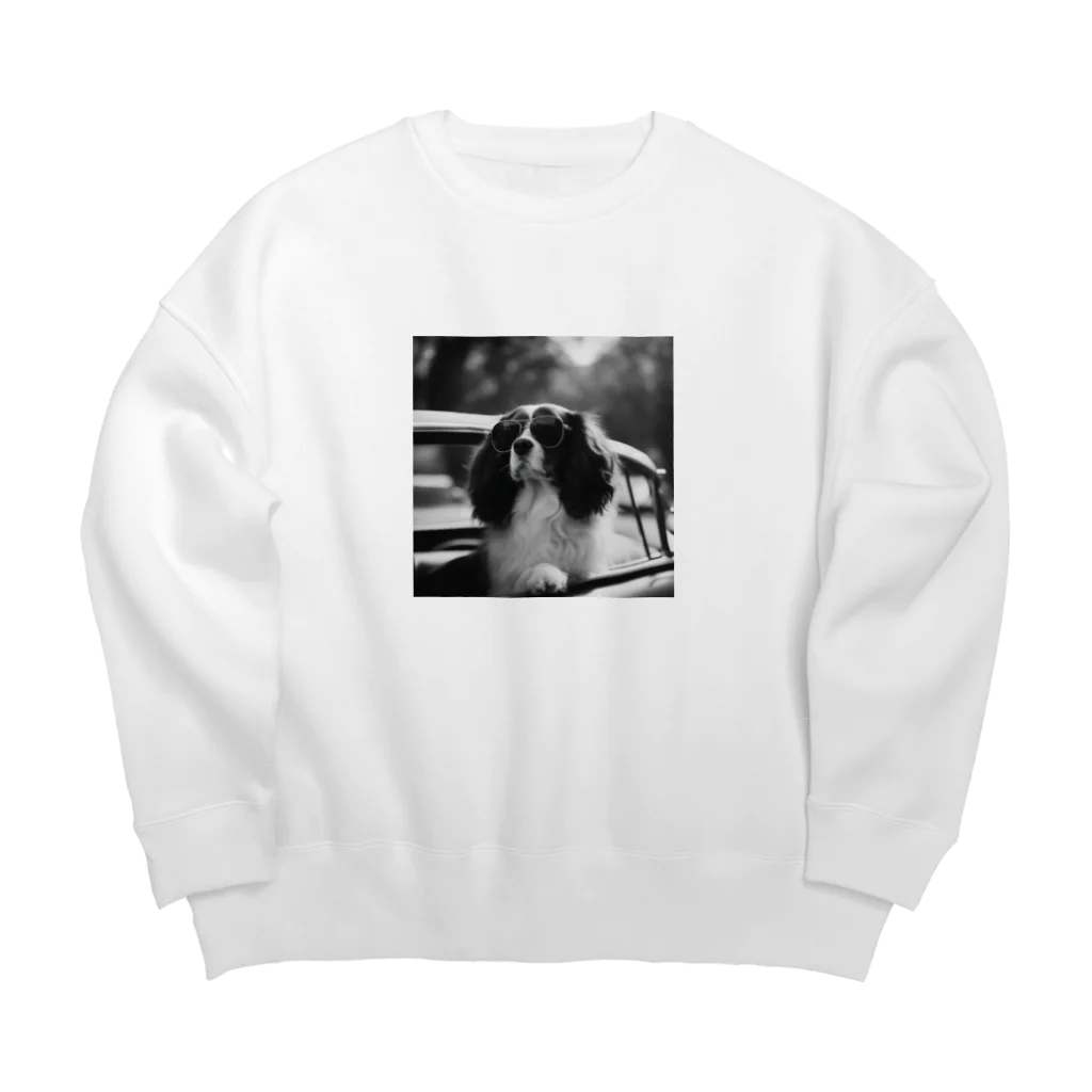 LoraCafeのサングラスのBarry Big Crew Neck Sweatshirt