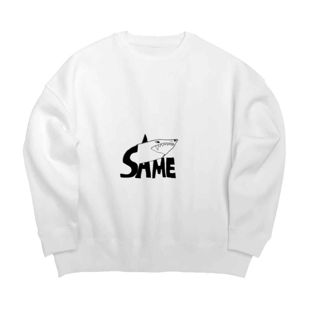 ppp_youtube_のセイムシャークくん Big Crew Neck Sweatshirt