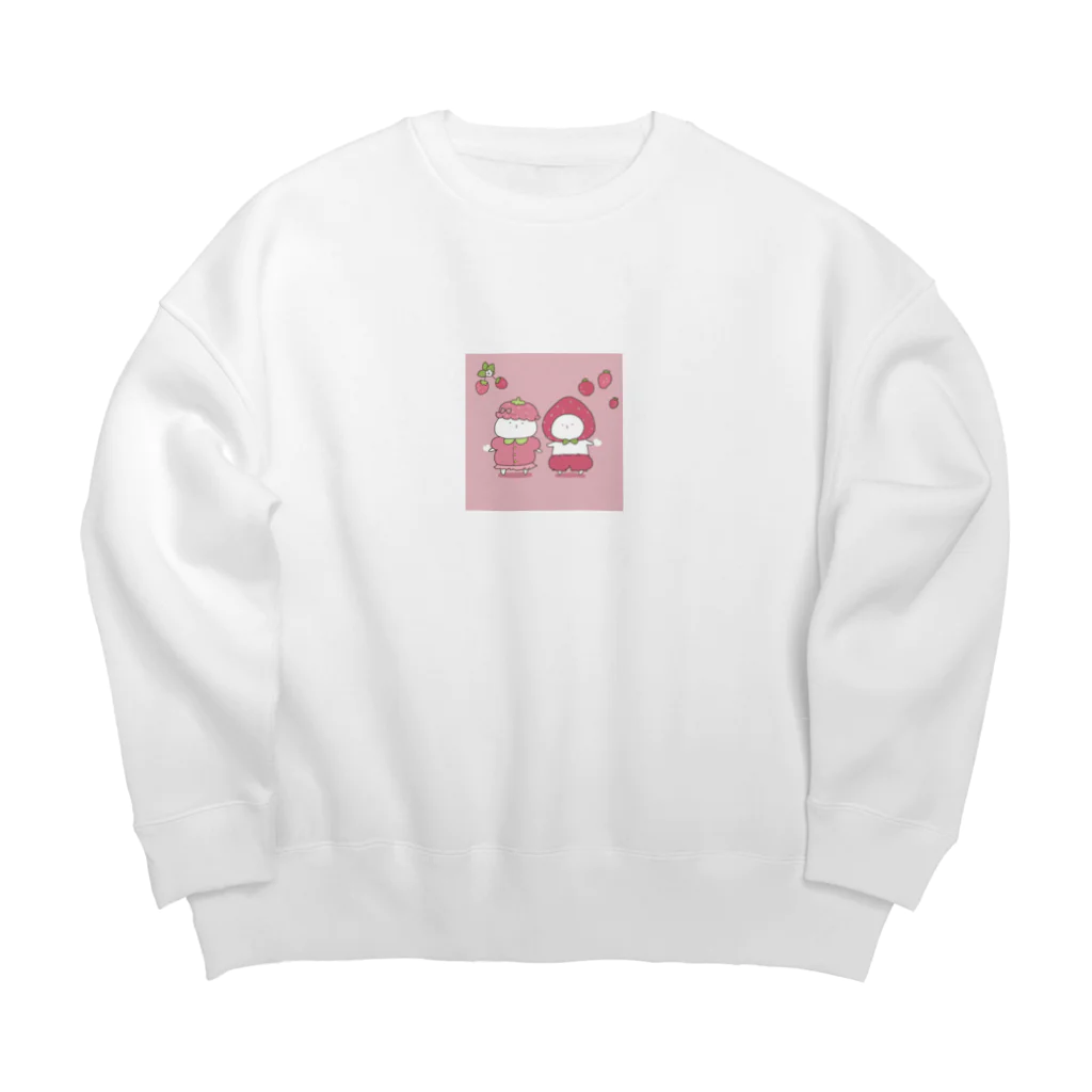 ‪︎‬♥︎sumin‪︎‬♥︎のいちごなうさぎ Big Crew Neck Sweatshirt