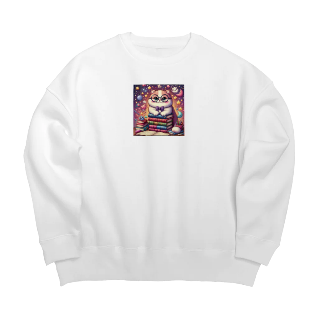 Akiraの猫 Big Crew Neck Sweatshirt