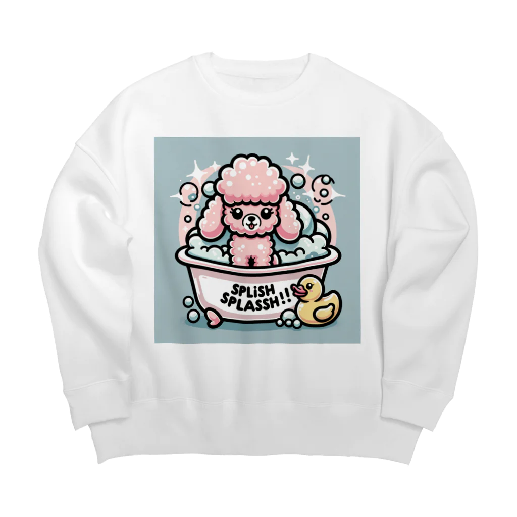 keikei5のプードルのふわふわがバスタイム Big Crew Neck Sweatshirt