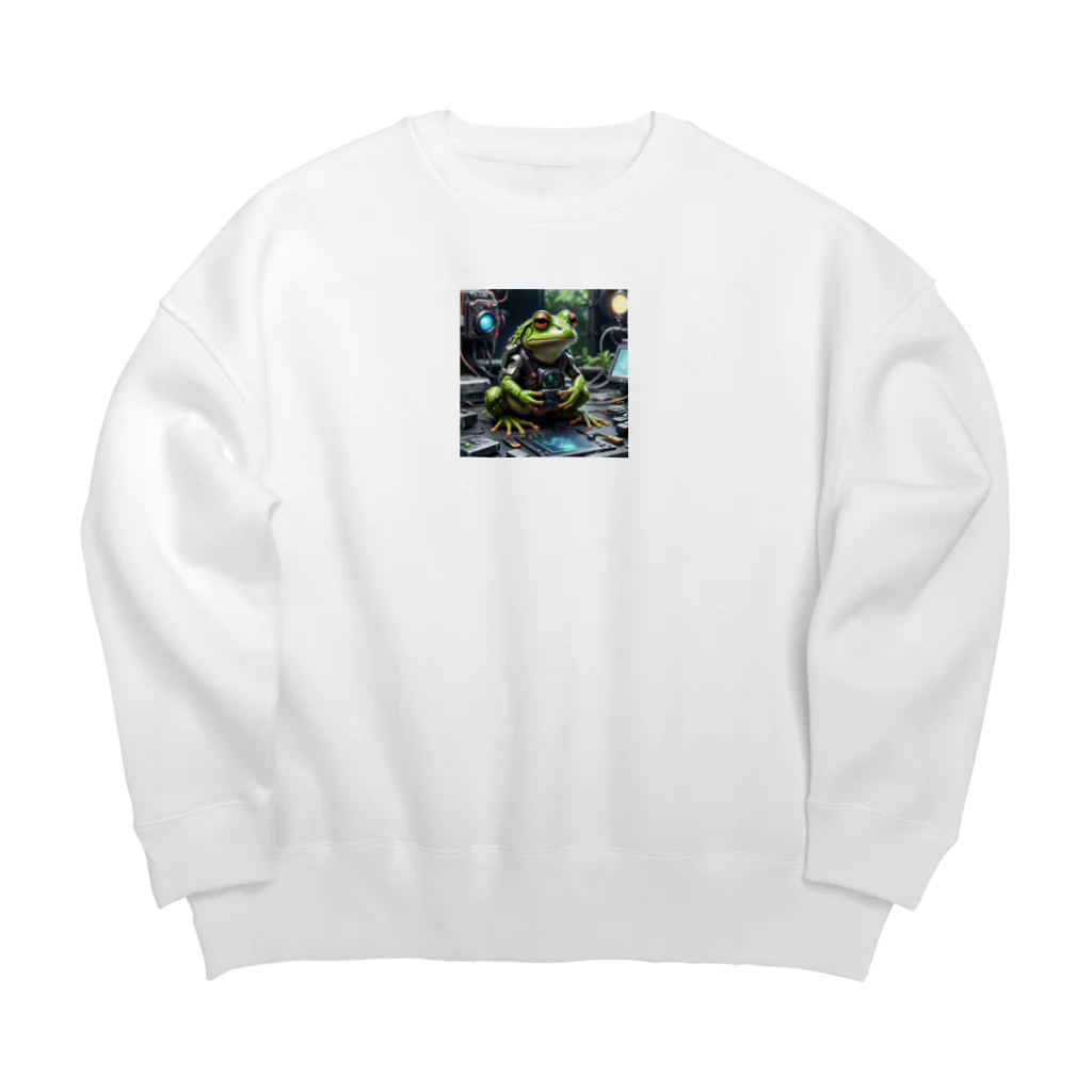 massy_nakiriの高度な技術を駆使するカエル Big Crew Neck Sweatshirt