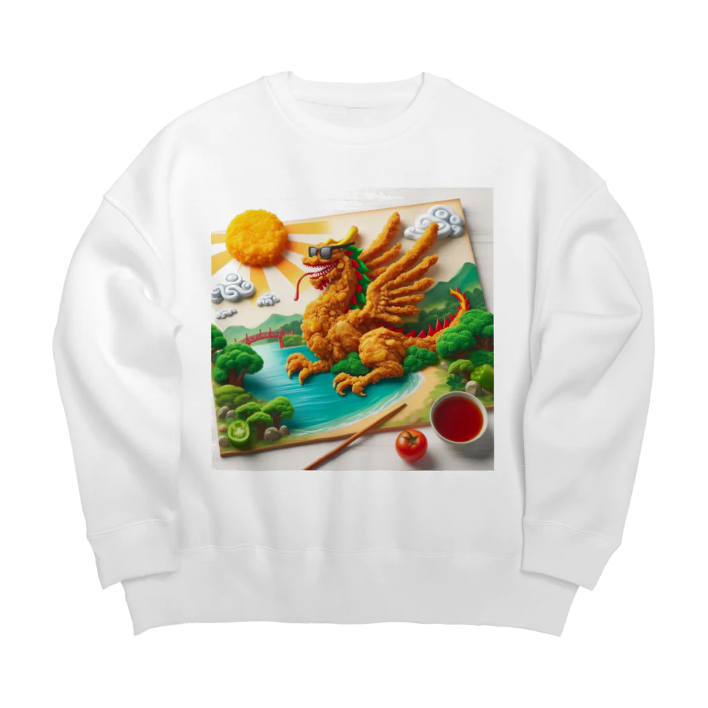 ハピShopのフライドラゴン Big Crew Neck Sweatshirt