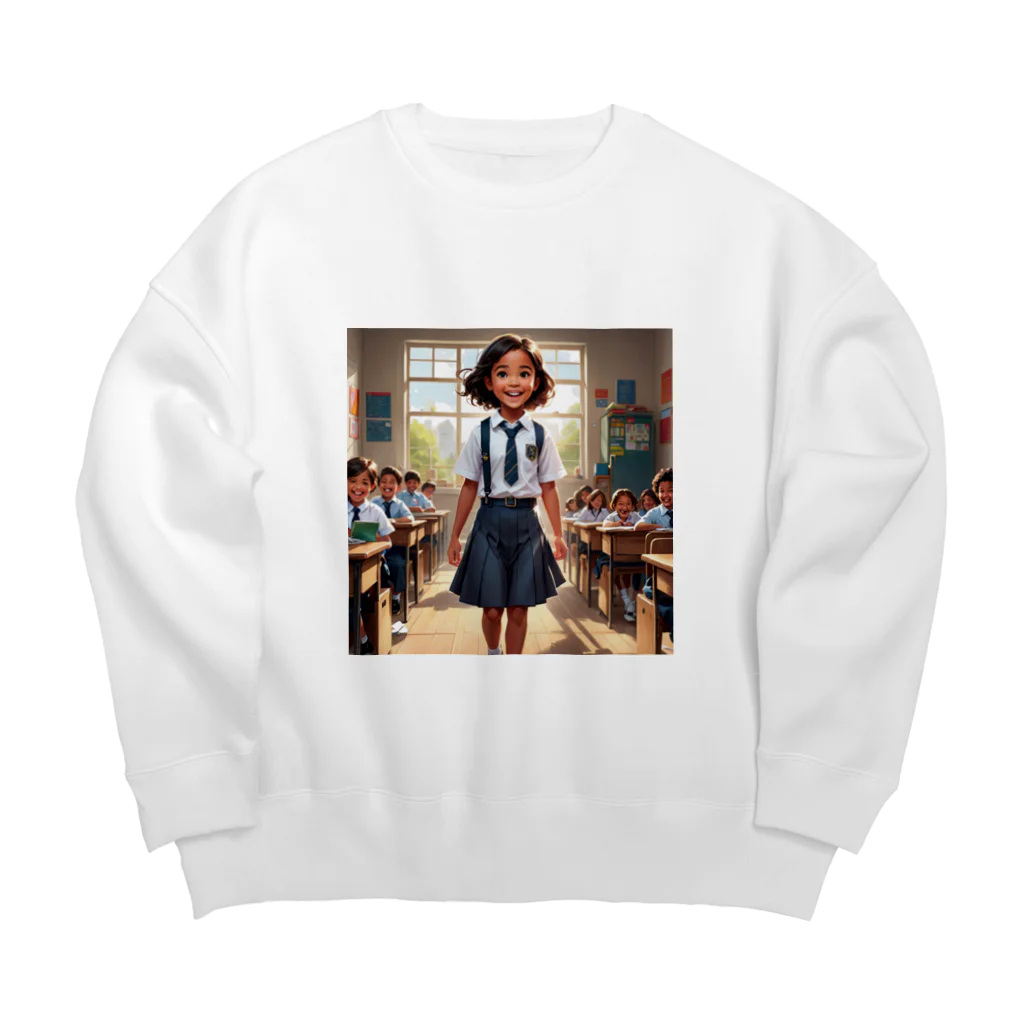 terurun19の海外の小学生 Big Crew Neck Sweatshirt