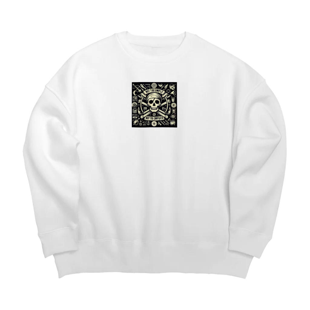 heart-sの海賊旗風スカル Big Crew Neck Sweatshirt