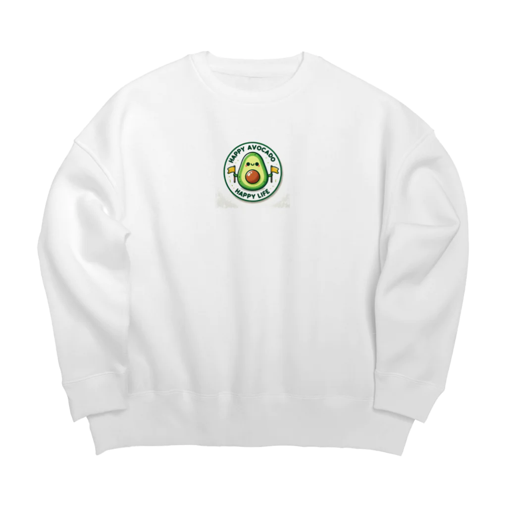 Happy-AvocadoのHappy Avocado 2 Big Crew Neck Sweatshirt