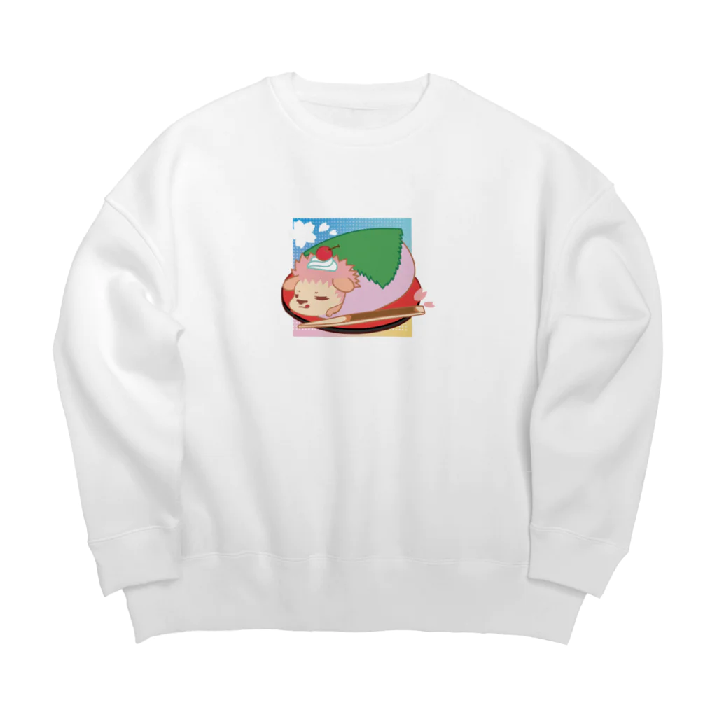 さちあきのおみせの季節のさくら餅ハリネズミ Big Crew Neck Sweatshirt