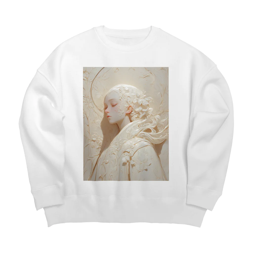 AQUAMETAVERSEの美しい女性の彫刻　　なでしこ1478 Big Crew Neck Sweatshirt