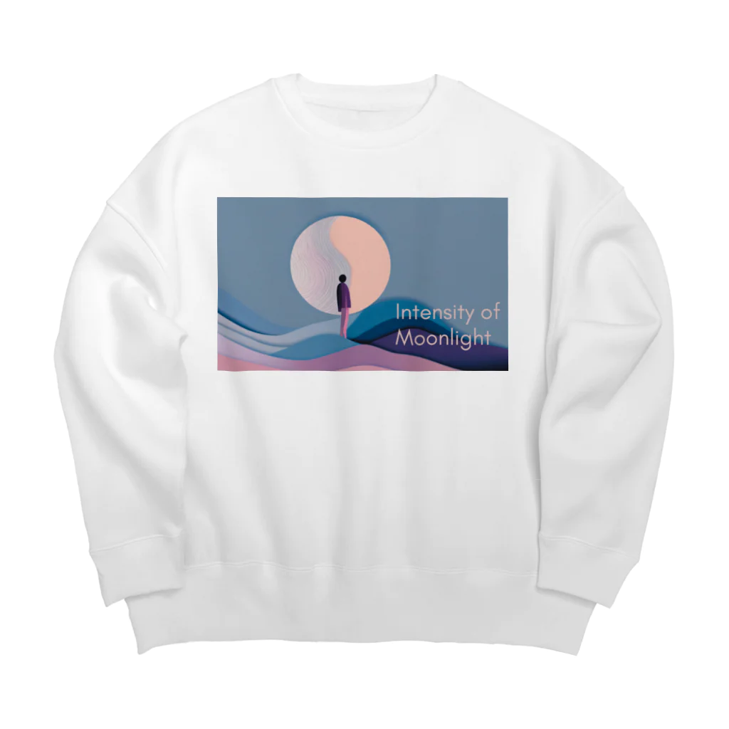 ずっと疲労感の月と1人 Big Crew Neck Sweatshirt