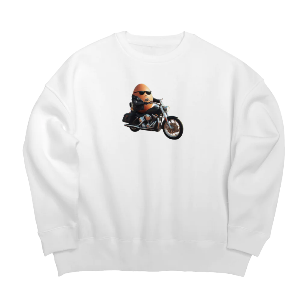 卵かけご飯 / Egg over riceのバイカーエッグ Big Crew Neck Sweatshirt