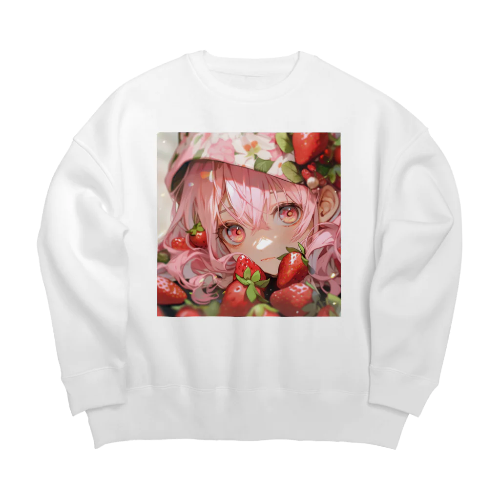 ぶーたんのいちごの夢幻 Big Crew Neck Sweatshirt