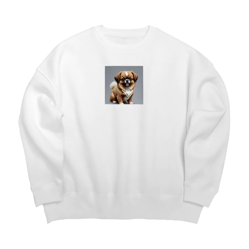 madejinのチベタン・スパニエル Big Crew Neck Sweatshirt