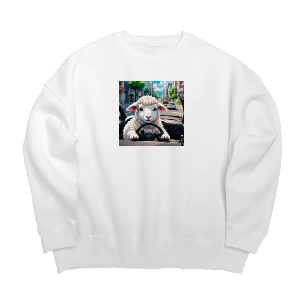 リキ製作所の運転、合ってる？ Big Crew Neck Sweatshirt