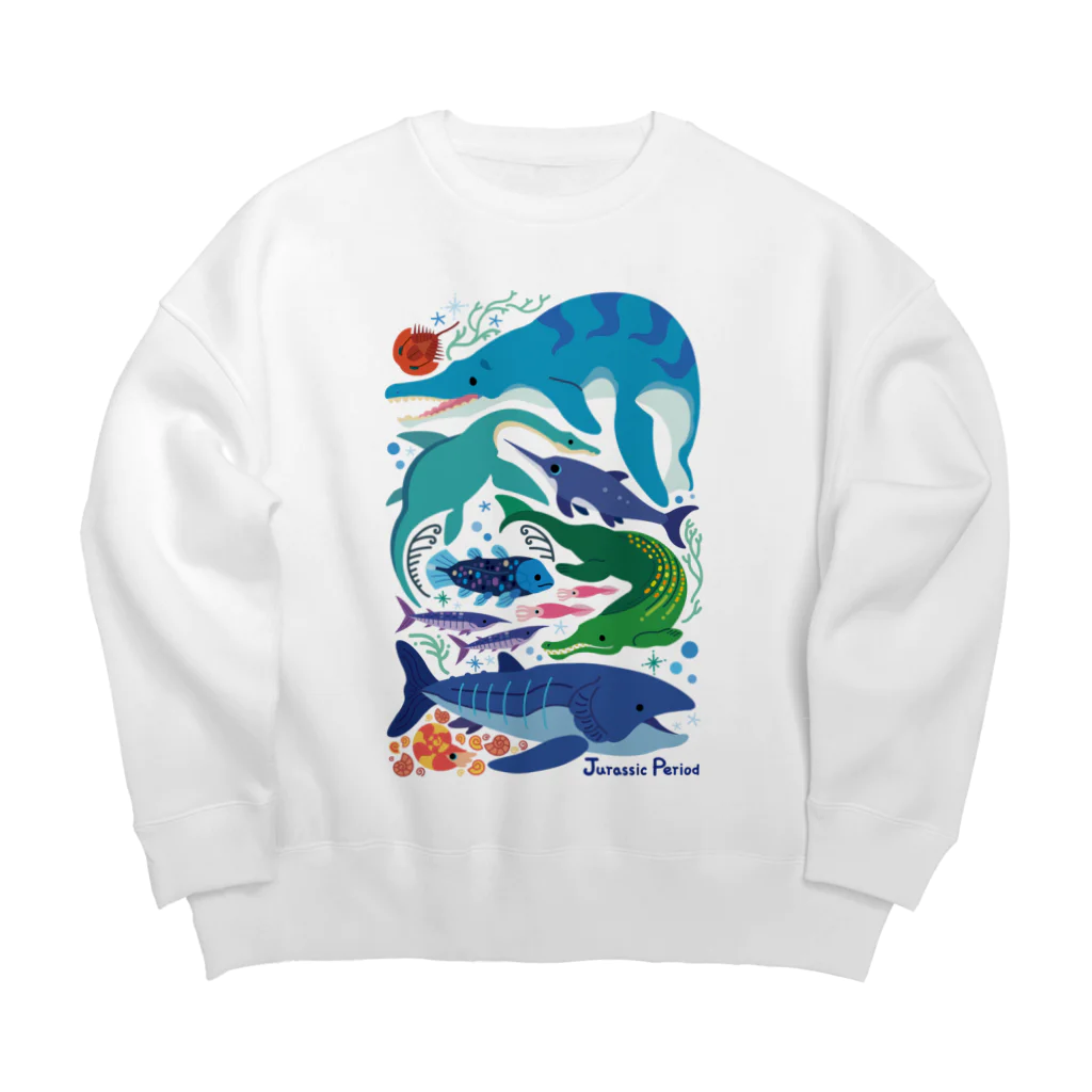 みなとまち層のジュラ紀の海のいきもの Big Crew Neck Sweatshirt