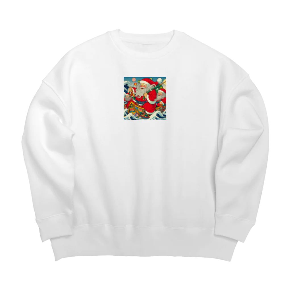 momonekokoの和風サンタクロース Big Crew Neck Sweatshirt