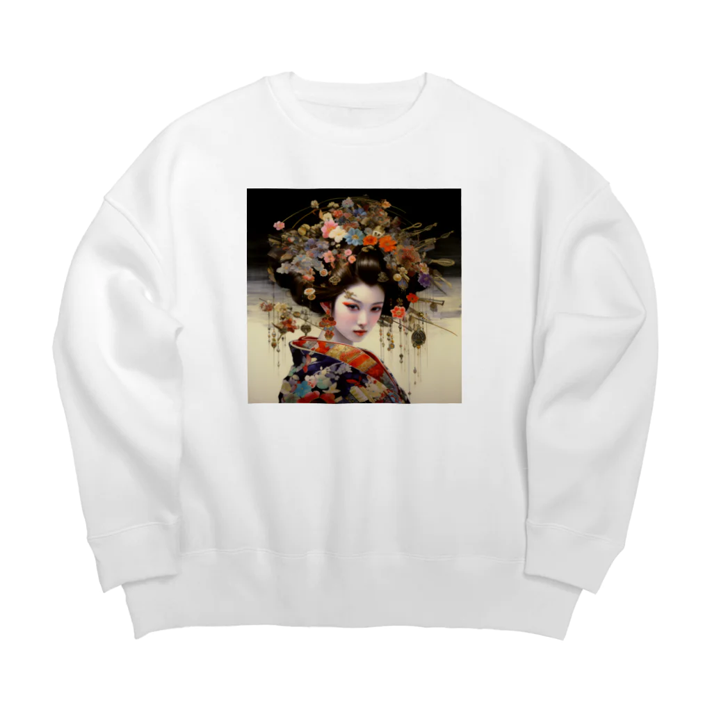 AQUAMETAVERSEの花魁　なでしこ1478 Big Crew Neck Sweatshirt