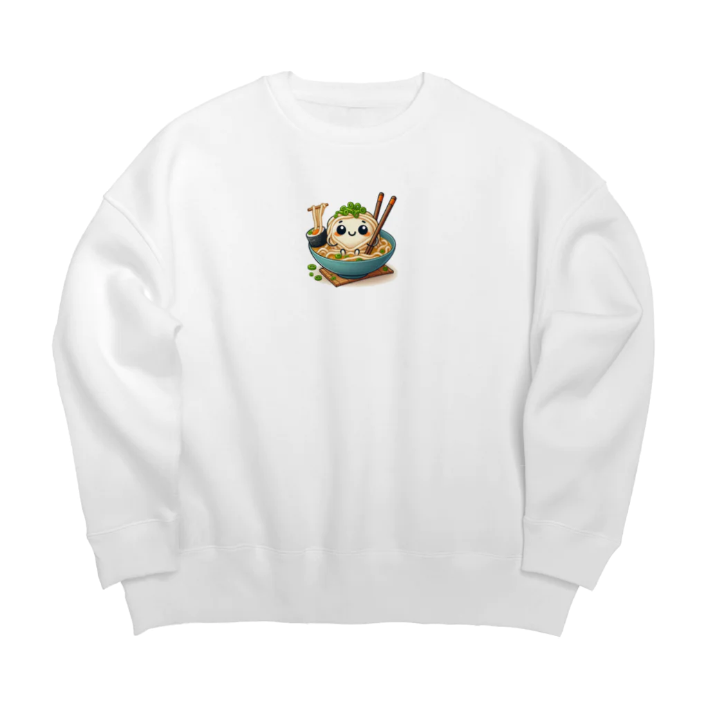 toto444のかわいいうどん Big Crew Neck Sweatshirt