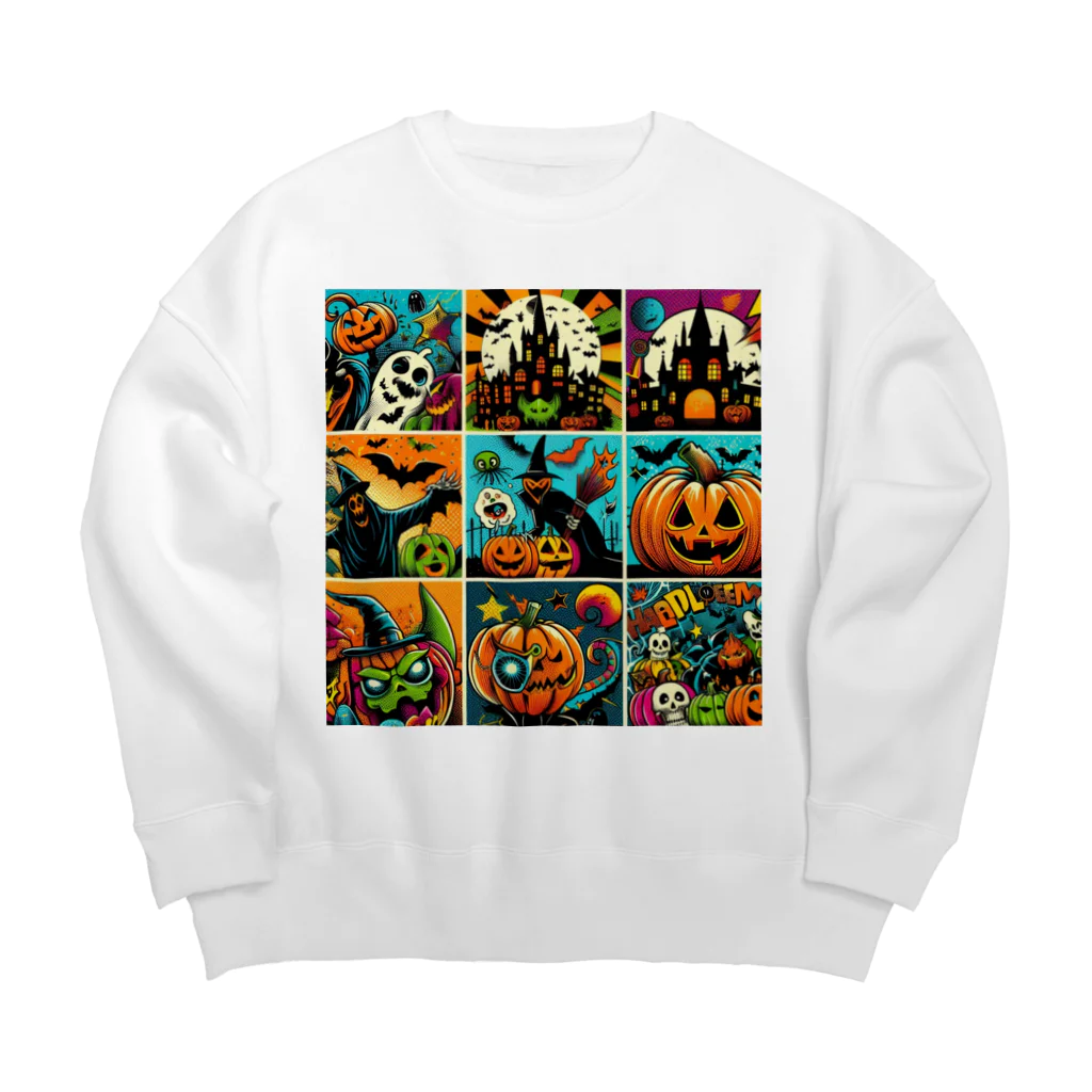 momonekokoのポップなハロウィン Big Crew Neck Sweatshirt