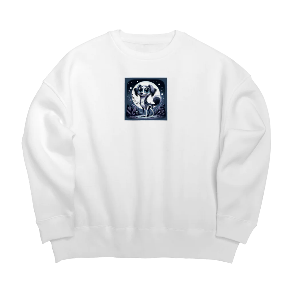 たんたん狸の不気味で可愛い森の不気味で可愛い犬001 Big Crew Neck Sweatshirt