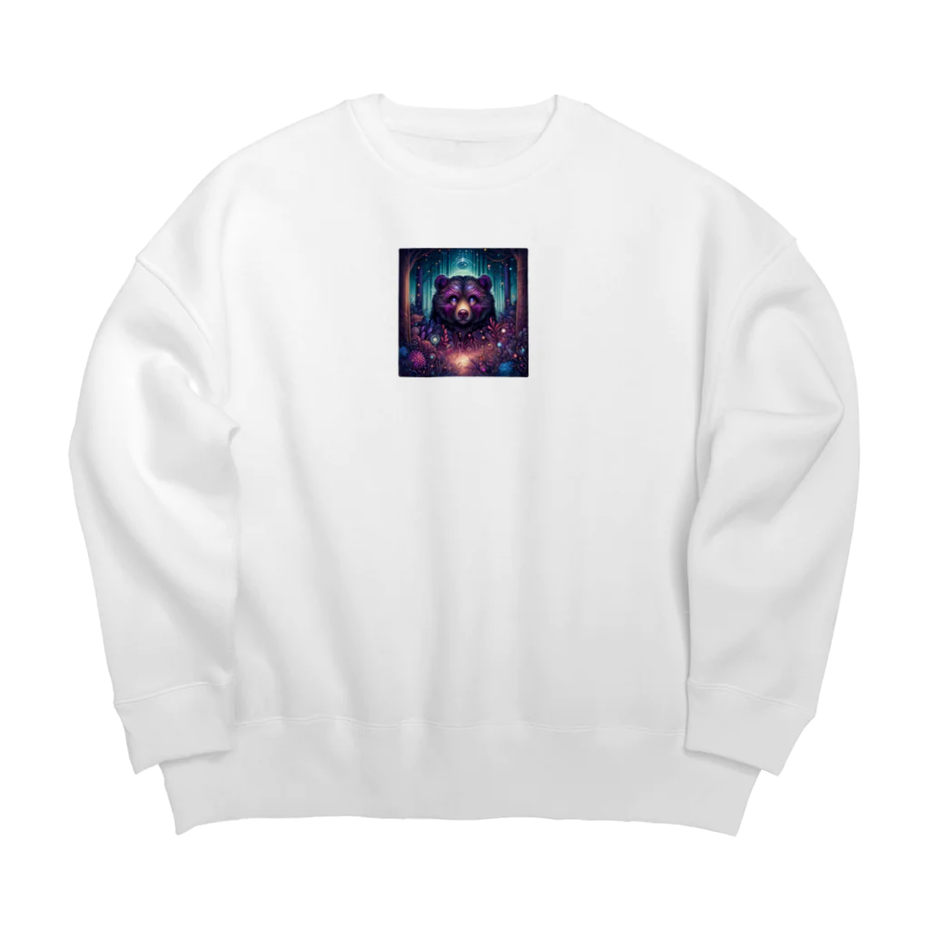 たんたん狸の不気味で可愛い森の不気味で可愛い熊001 Big Crew Neck Sweatshirt