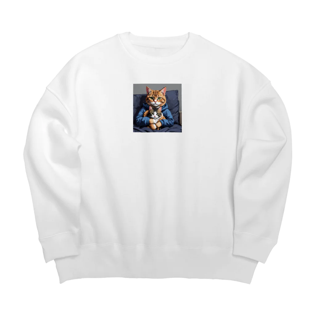 golkichiの猫to猫 Big Crew Neck Sweatshirt