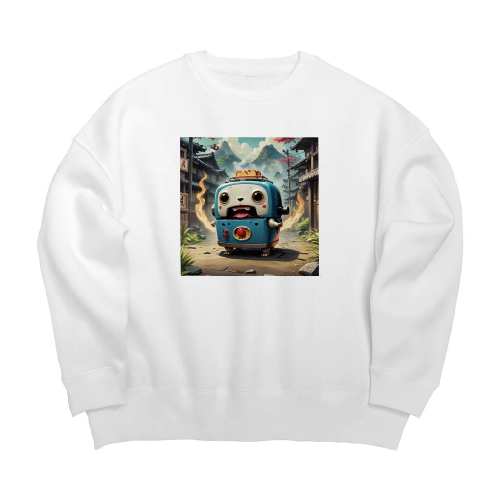 AI妖怪大図鑑のトースター妖怪　こげちん Big Crew Neck Sweatshirt