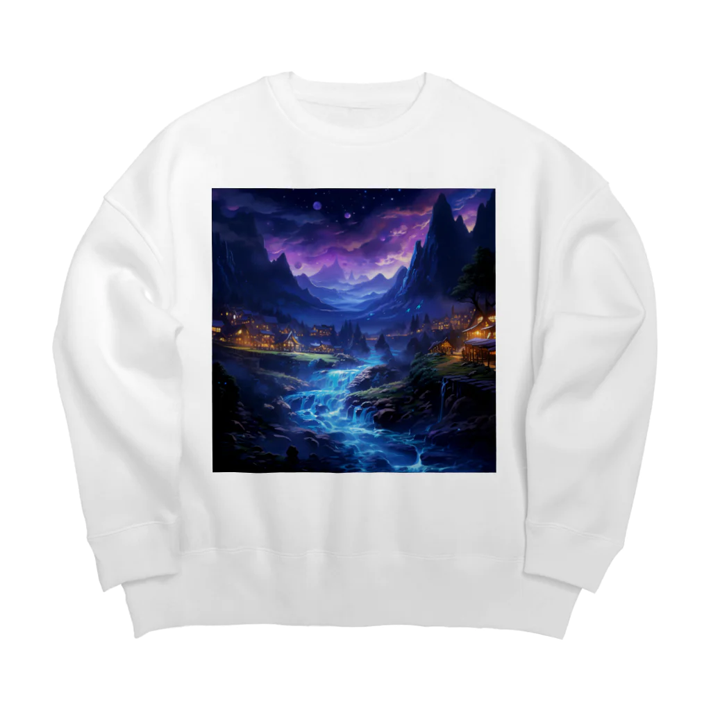 AQUAMETAVERSEの夜空　なでしこ1478 Big Crew Neck Sweatshirt