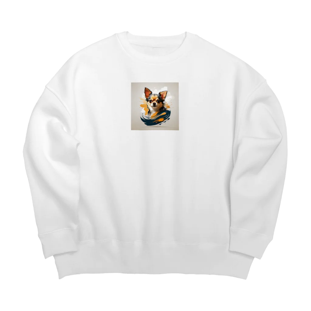 チワワ愛好家ショップのペット愛好家にぴったりのアート作品✨ Big Crew Neck Sweatshirt