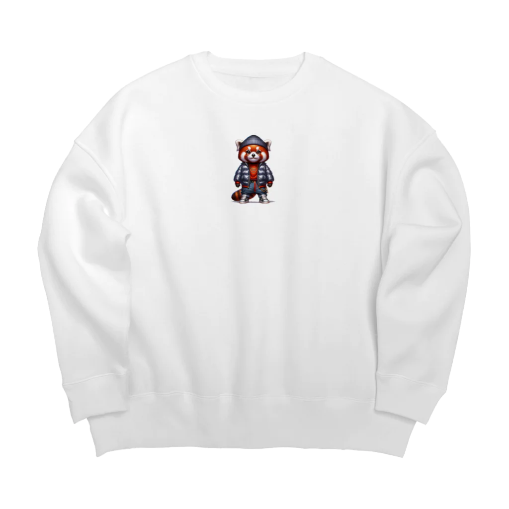 K'ramaのレッサーパンダB Big Crew Neck Sweatshirt