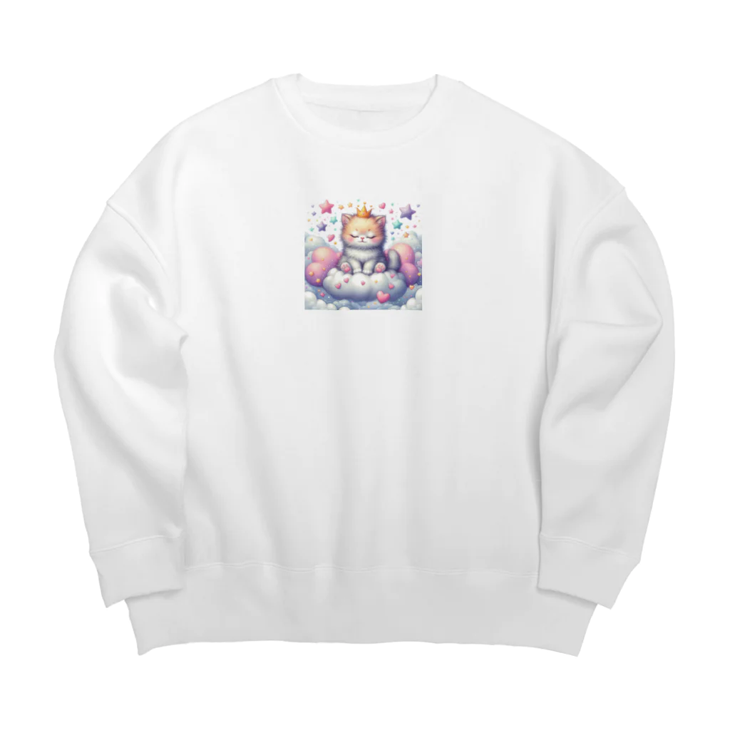 Akiraの猫 Big Crew Neck Sweatshirt