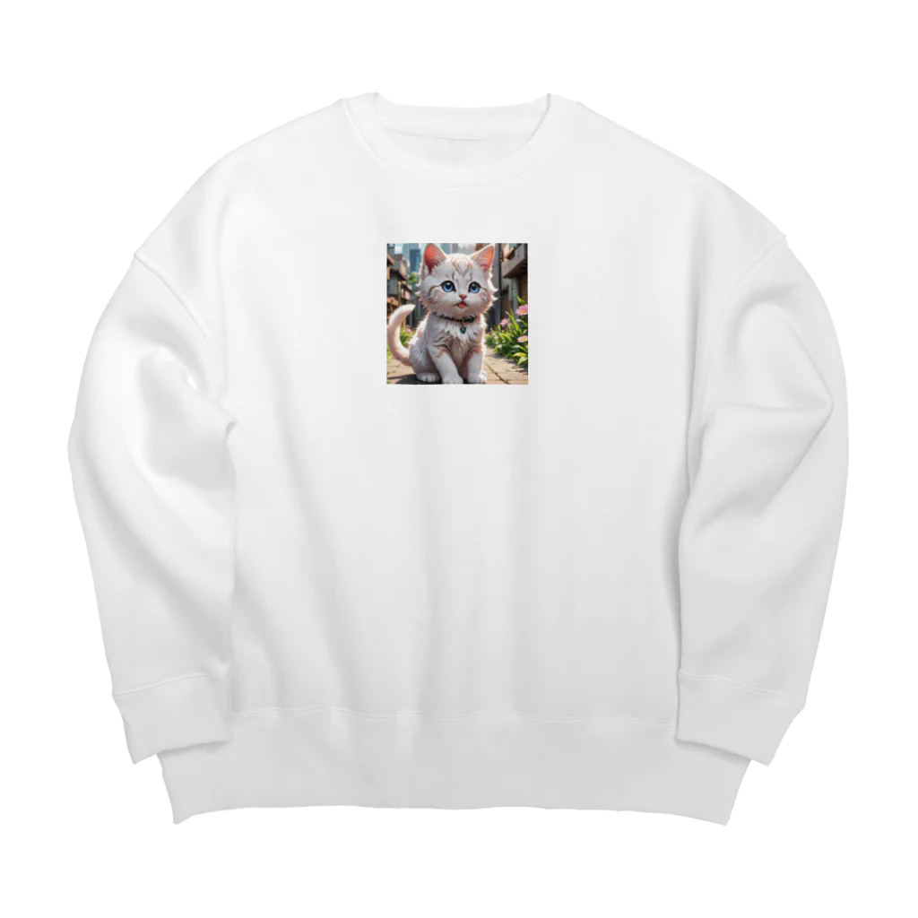 にゃんだーの大冒険！ Big Crew Neck Sweatshirt