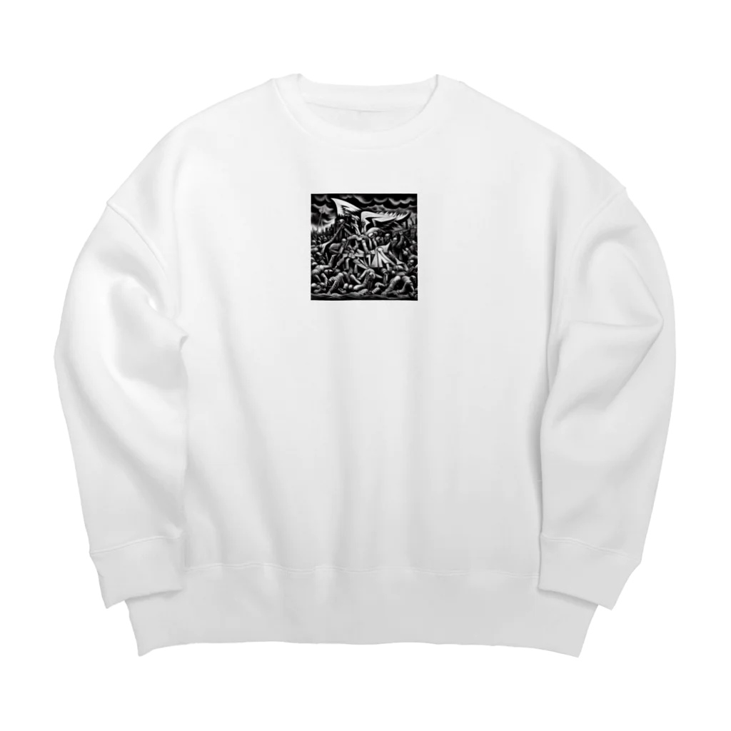 u_me_u_meのピカソ風2 Big Crew Neck Sweatshirt