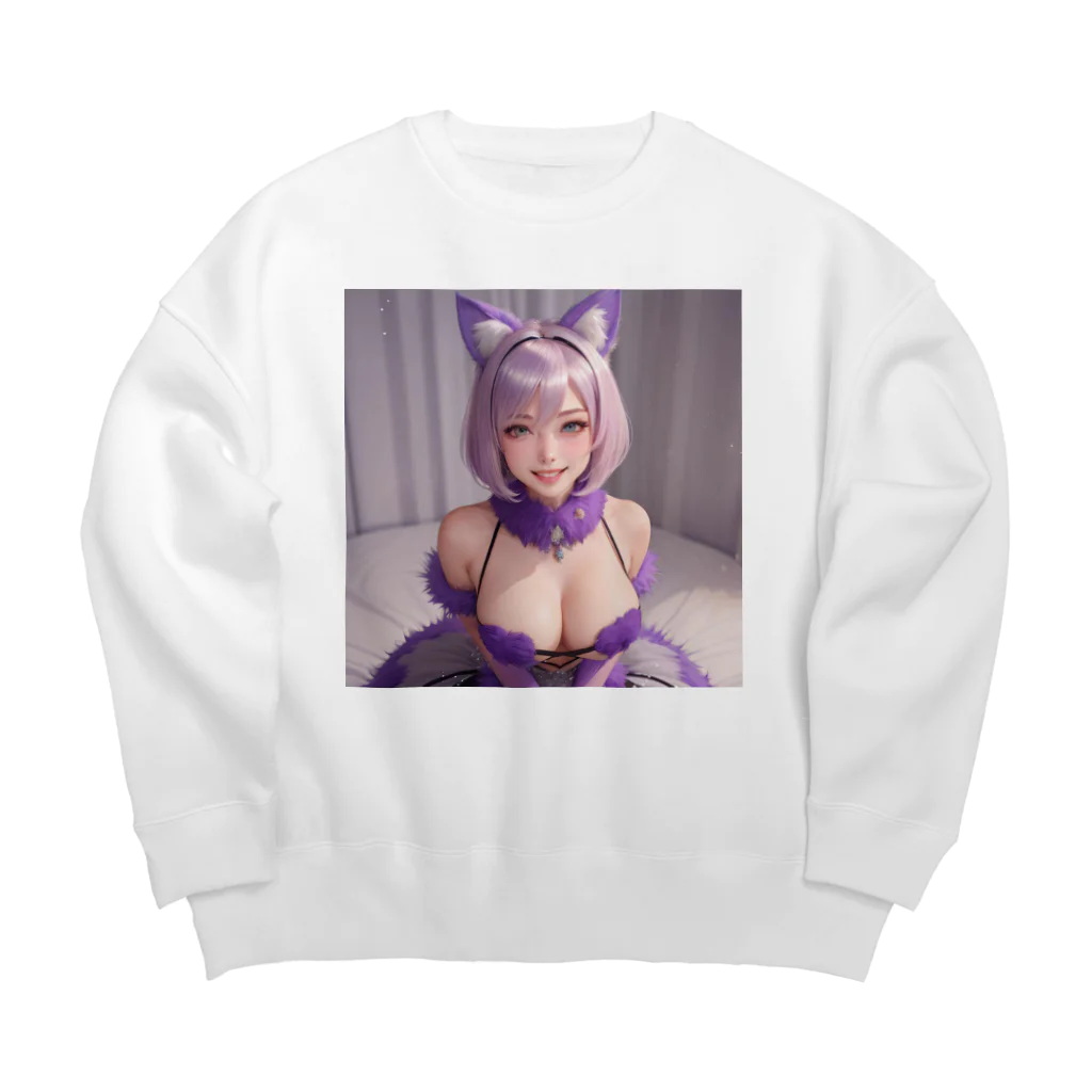 LONGSTONEのAI最強美少女 Big Crew Neck Sweatshirt