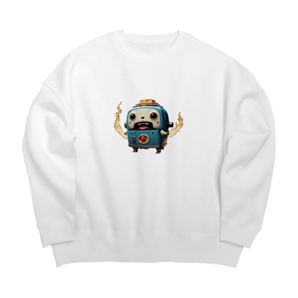 AI妖怪大図鑑のトースター妖怪　こげちん Big Crew Neck Sweatshirt