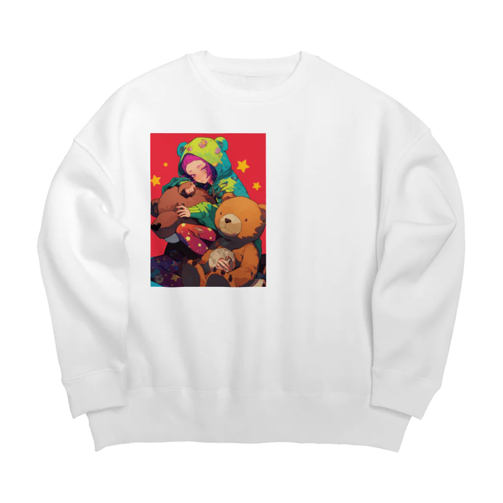 AQUAMETAVERSEの熊と仲良し　ラフルール　1859 Big Crew Neck Sweatshirt