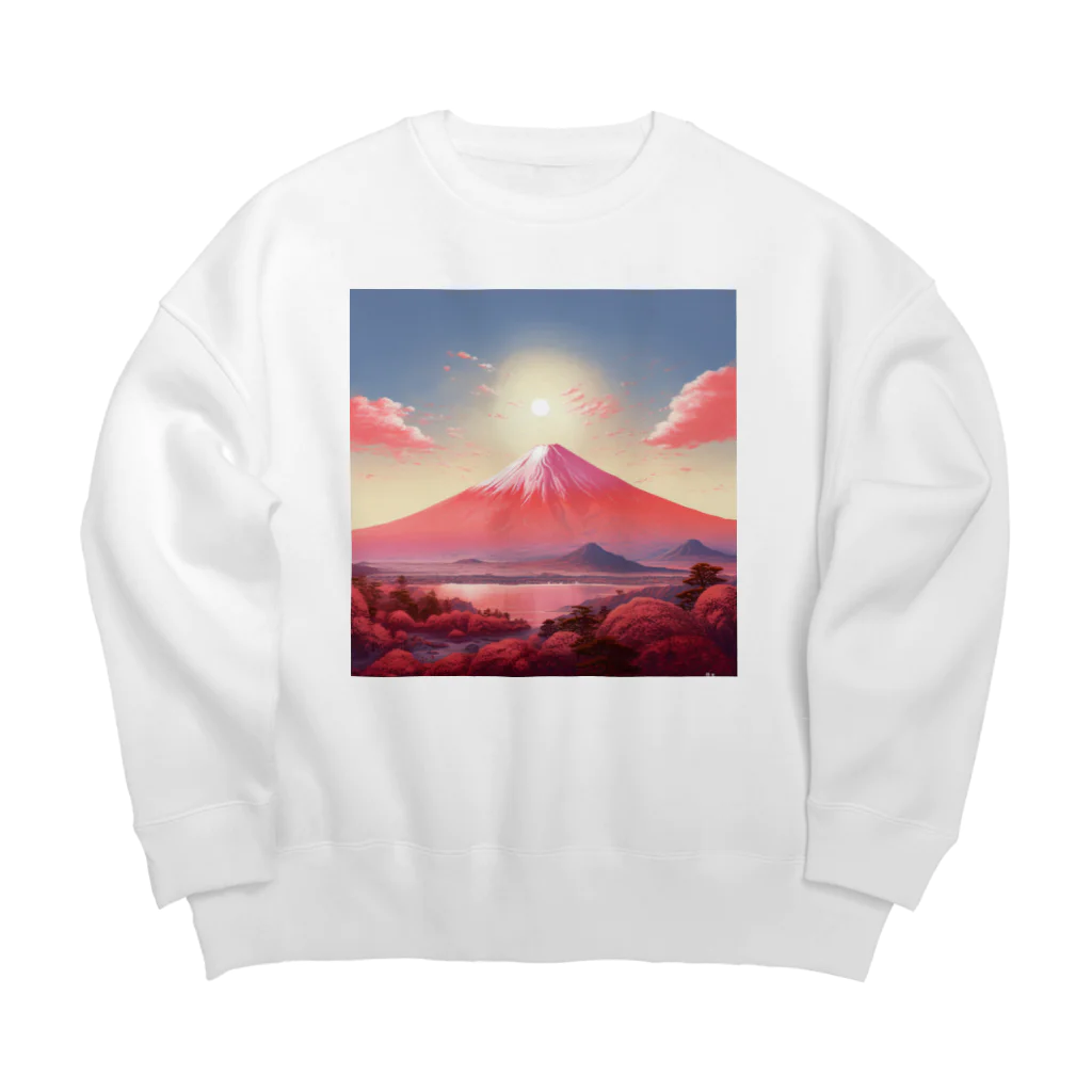 AQUAMETAVERSEの赤富士希望の印　なでしこ1478 Big Crew Neck Sweatshirt