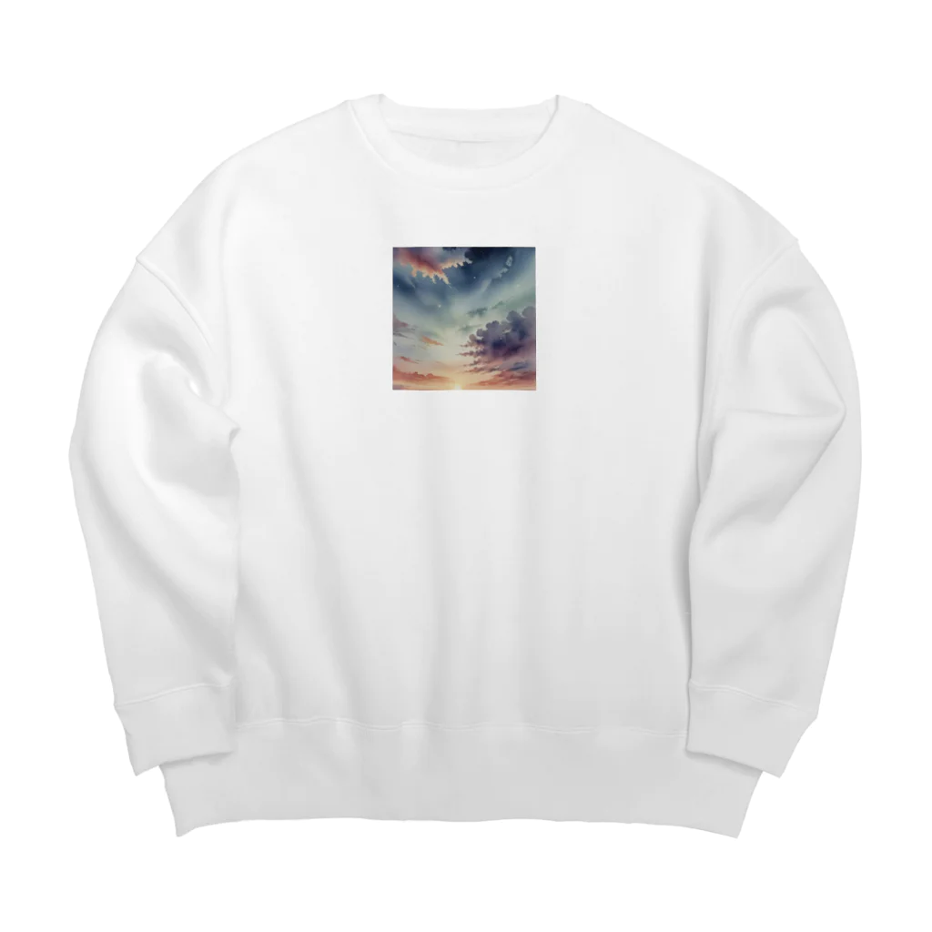 秋山せれなの空のグラデーション Big Crew Neck Sweatshirt