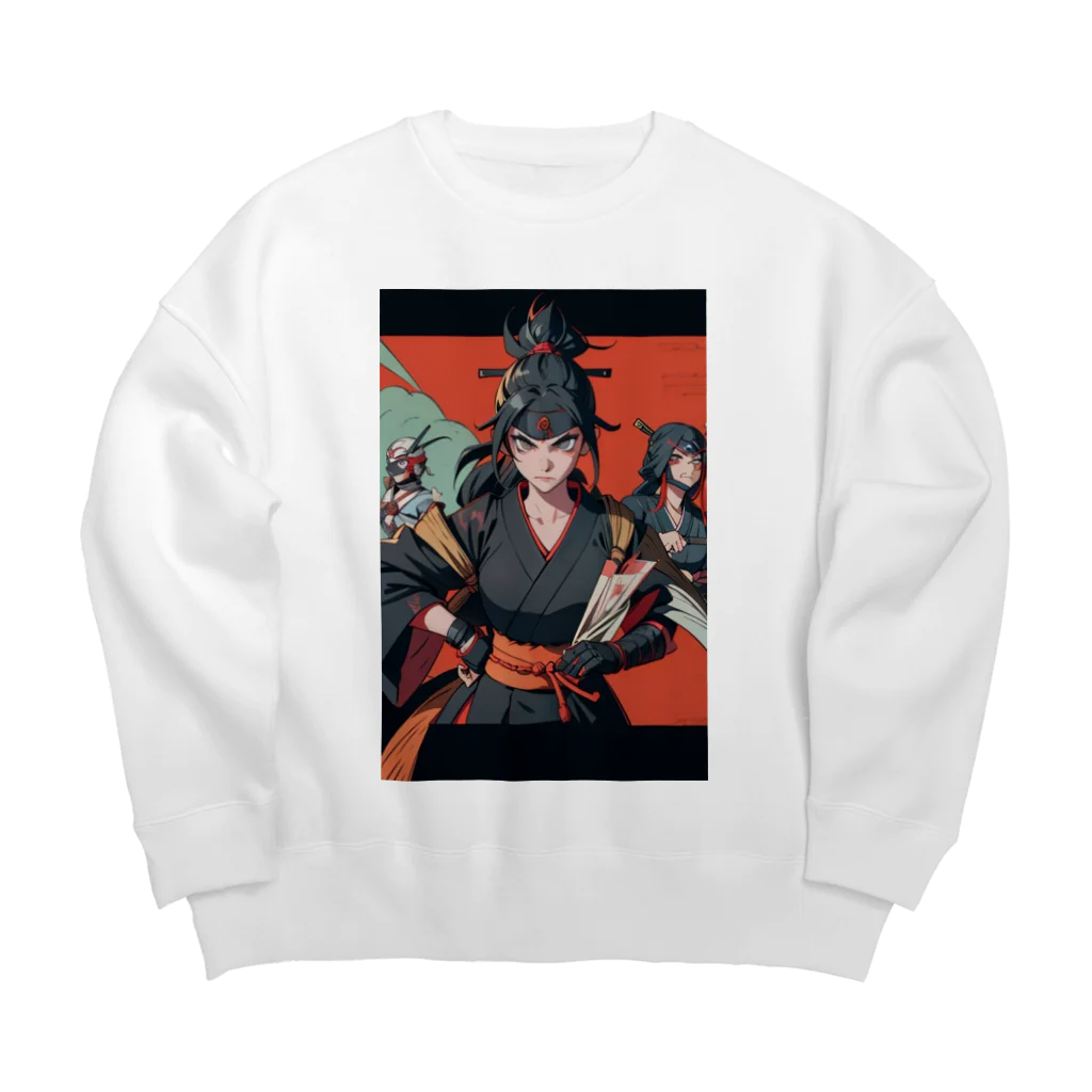 kimono_musume  AI artのscene12 Big Crew Neck Sweatshirt