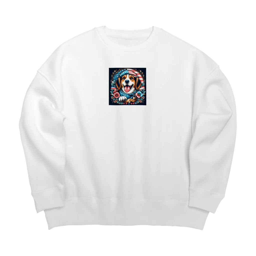 a.t.storeのアメリカンな犬 Big Crew Neck Sweatshirt