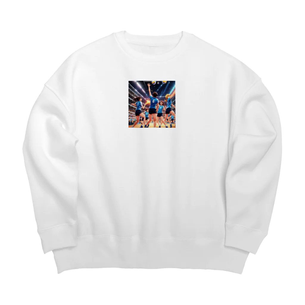 しんすけのバレーボール Big Crew Neck Sweatshirt