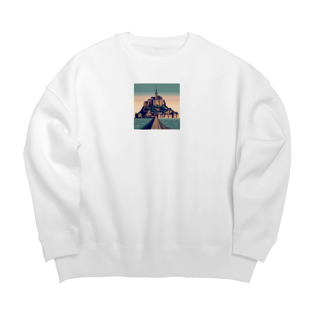 Pixel Art Goodsのモン・サン・ミシェル（pixel art） Big Crew Neck Sweatshirt