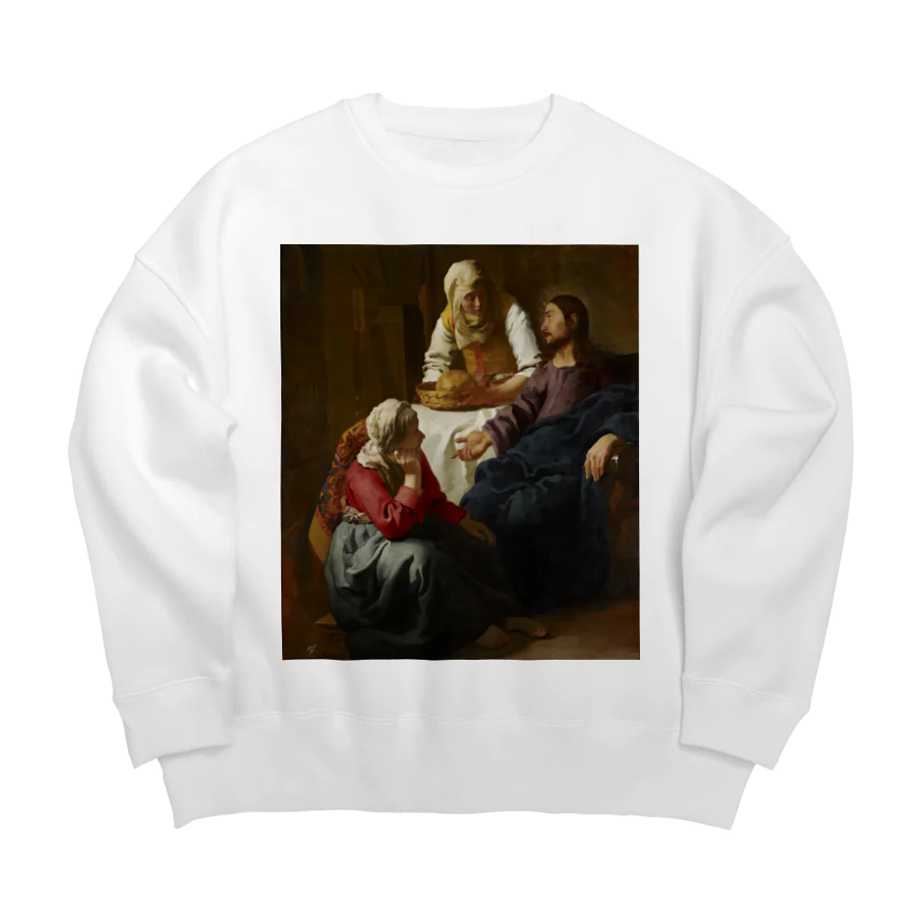 世界美術商店のマルタとマリアの家のキリスト / Christ in the House of Martha and Mary Big Crew Neck Sweatshirt