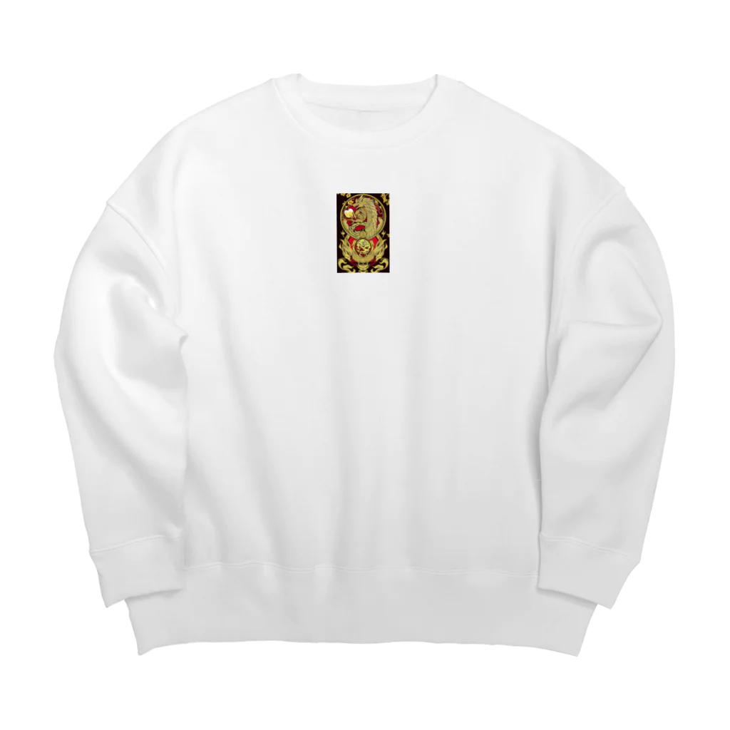 金運上昇金のリンゴの金運上昇金のリンゴと龍 Big Crew Neck Sweatshirt