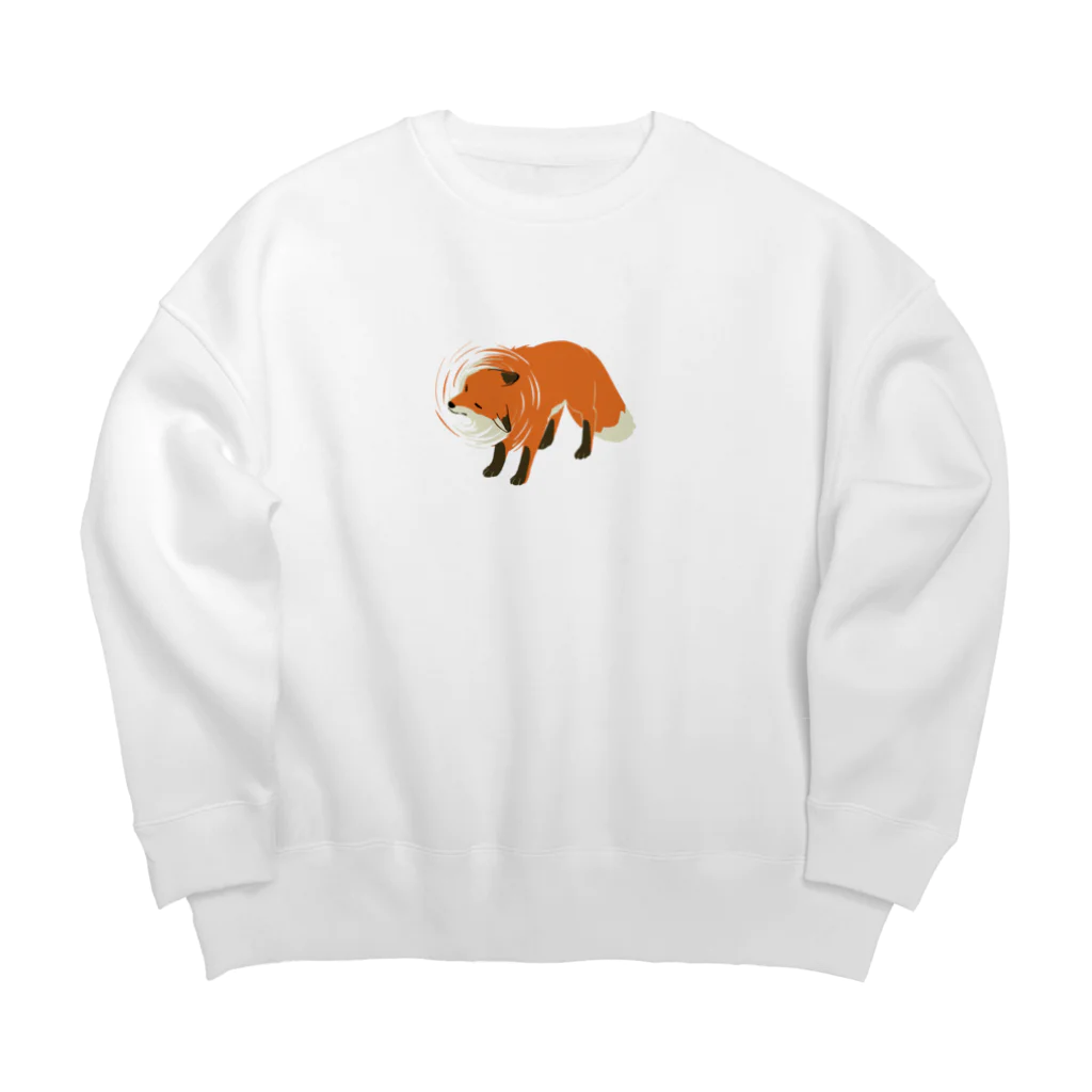 キツネ月のキツネドリル Big Crew Neck Sweatshirt