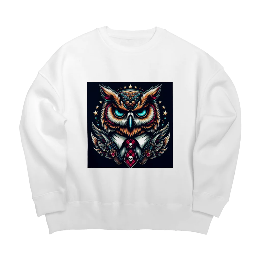 フクロウのベッドのスーツフクロウ Big Crew Neck Sweatshirt