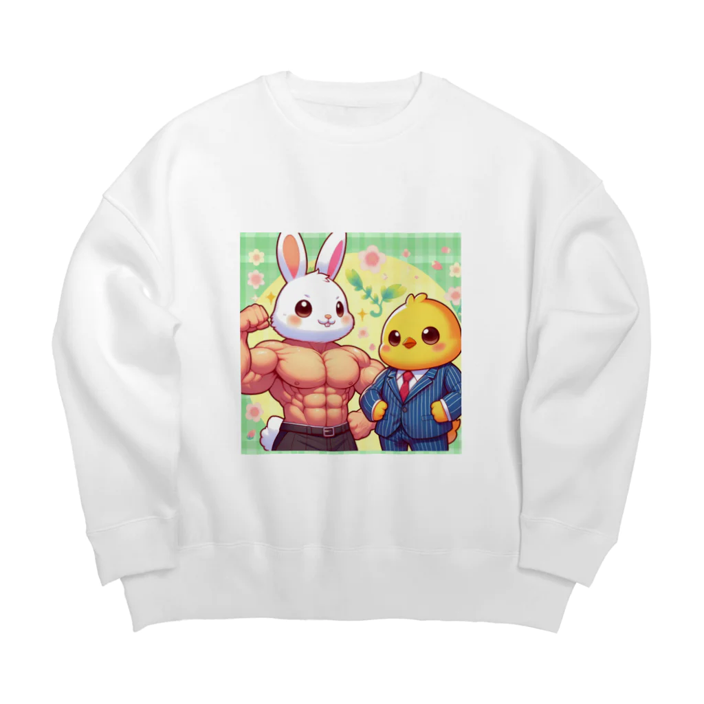 jyabajyaの親愛なる君と僕‐ダサカワVer. Big Crew Neck Sweatshirt